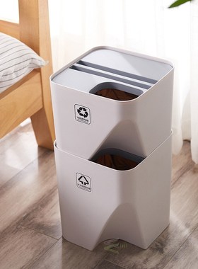 Kitchen Trash Can Recycle Bin Stacked Sorting Trash Bin Hous