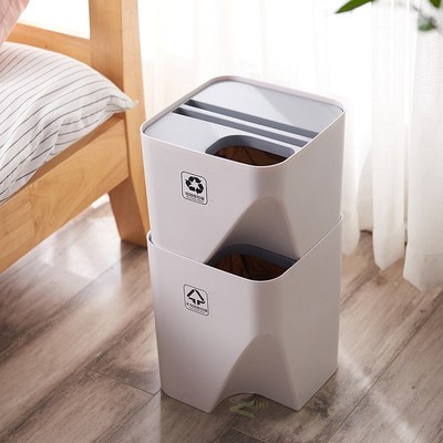 Kitchen Trash Can Recycle Bin Stacked Sorting Trash Bin Hous