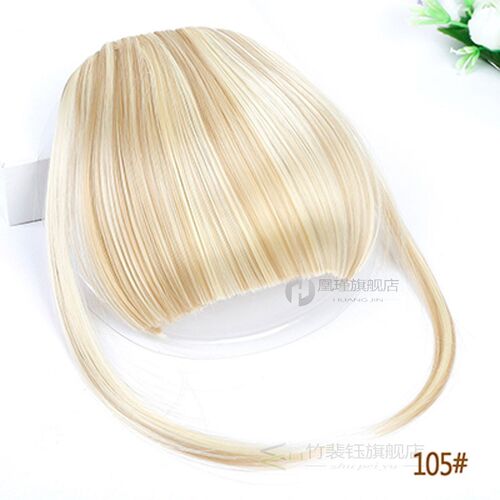 Black Brown Blonde Fake Fringe Clip In Bangs Hair Extensions