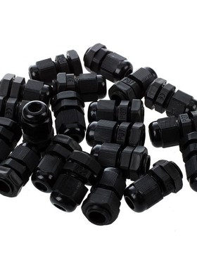 20 Pieces Black Plastic Waterproof Cable Gland Connector PG7