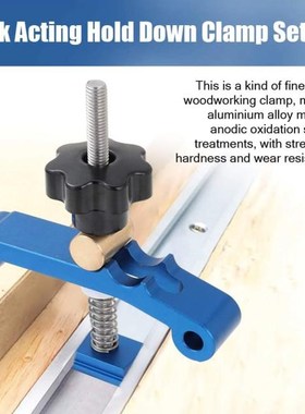 New Quick Acting Hold Down Clamp Set Aluminum Alloy T-Slot T