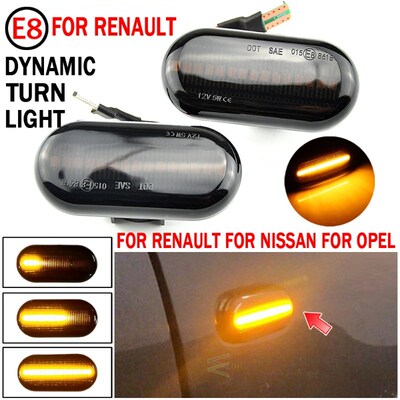 2pcs LED Side Marker Lamp Repeater Indicator Light For Renau