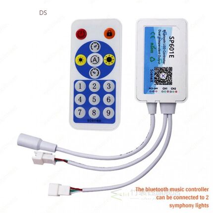 SP601E Dual Signal Output Bluetooth Music LED Controller DC5