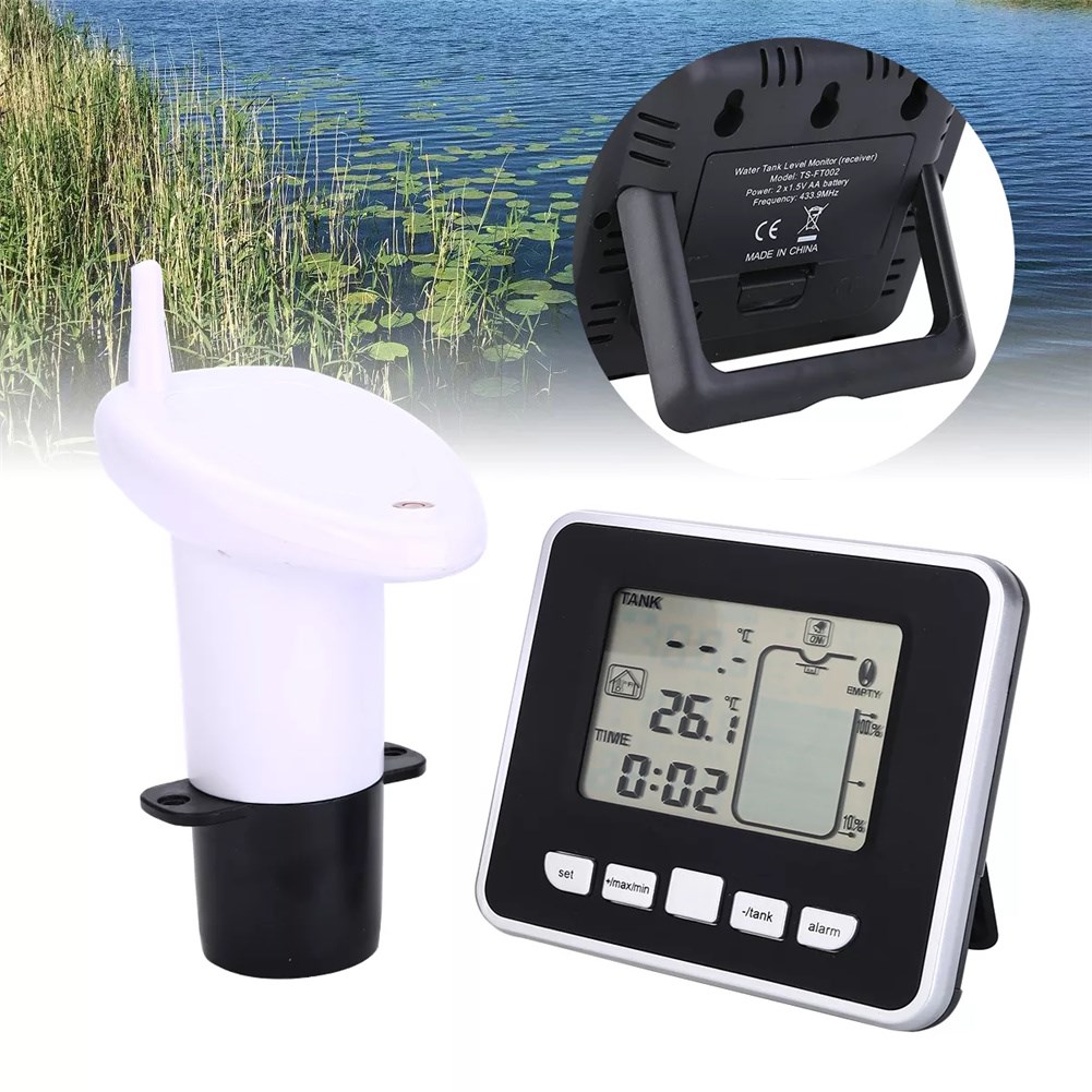 Ultrasonic Water Tank Level Meter Temperature Sensor with Te