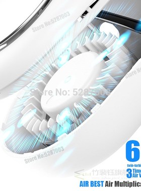 Air Conditioner Neck Fan Leafless Cooler Portable Smart Dual