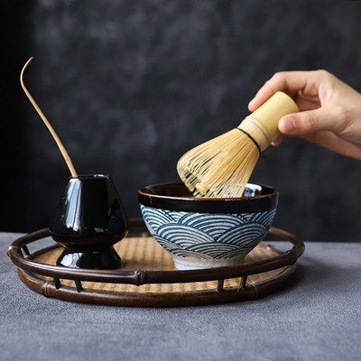 ceramic matcha sets natural bamboo matcha whisk ceremic matc