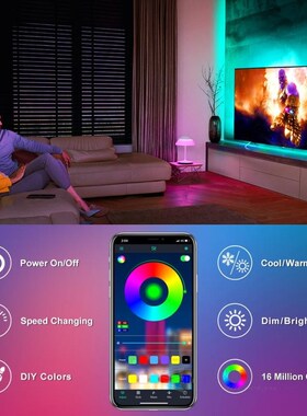 10Ft 3M LED Light Strip Music Sync,LED Strip Lights Tape,Blu