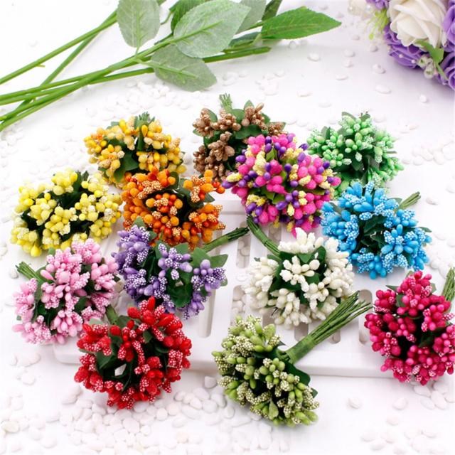 Artificial Stamen flower bouquet 适用于 Wedding Box Scrapboo