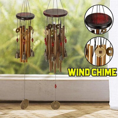 Bronze 13 Tube Wind Chime Chapel Bells Wind Chimes Door Wall