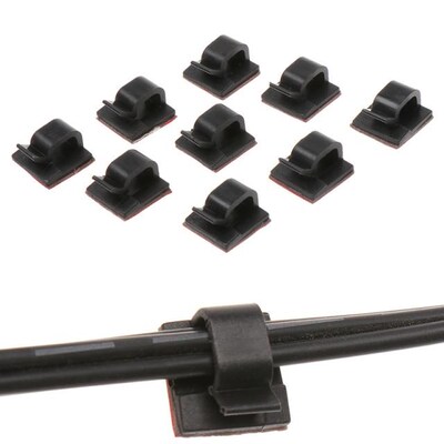10pcs/30pcs/50pcs Self-adhesive Wire Bundle Holder Tie Mount