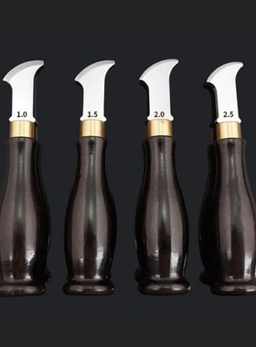 140mm Leather Edge Creaser Steel Blade Ebony Blackwood Shall