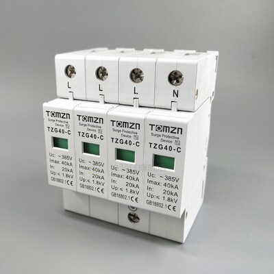 AC SPD 3P+N 20KA~40KA C ~385V  House Surge Protector protect