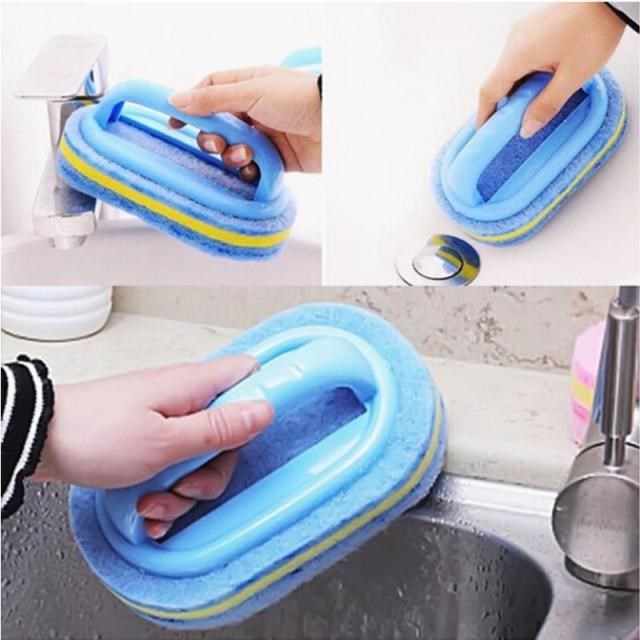 Handles Sponge Brush Blue Soft Magic Sponge Eraser Cleaning