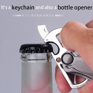 Beer Bottle Opener Keychain Men Fashion Zinc Alloy Key Ring