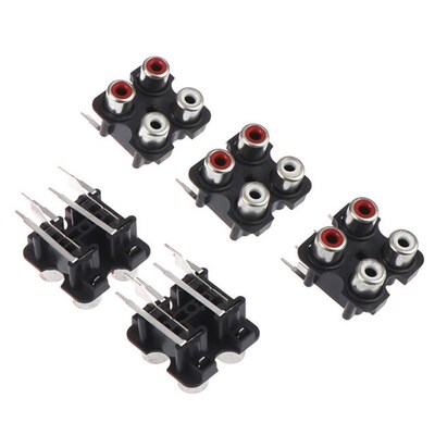 5Pcs/lot High Quality New 2/4 Hole RCA Female Pin Jack Stere