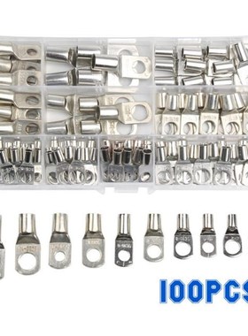 100PCS SC Tinned Copper Lug Ring Wire Connectors 适用于 Batt