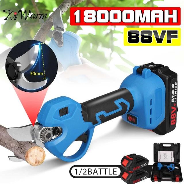 88V 30mm Cordless Pruner Electric Pruning Shear With 18000mA