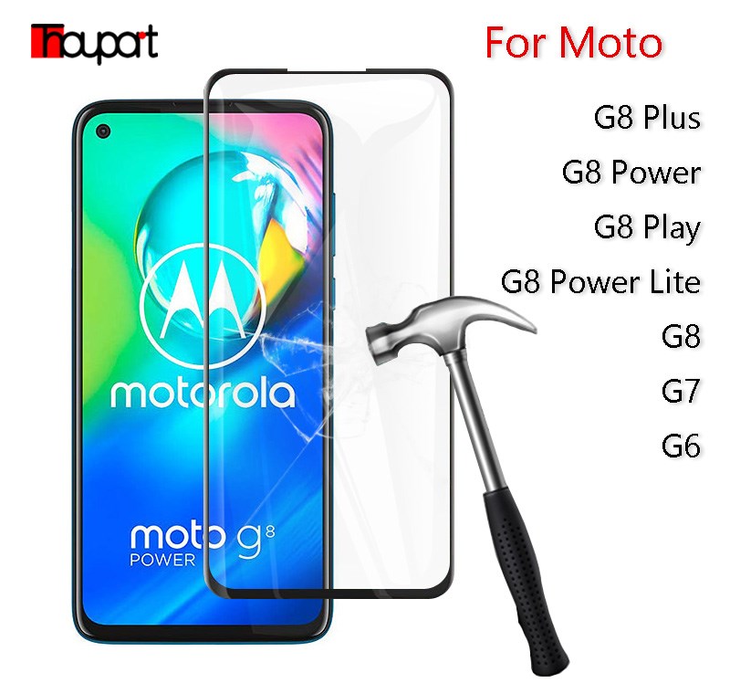 Full Tempered Glass  Moto G8 Power Lite G6 Play G 8 Plus Scr