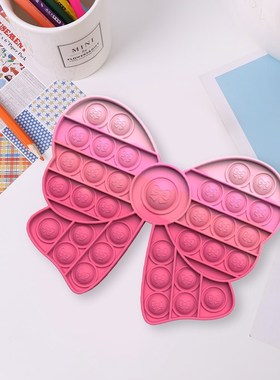 Silicone Bowtie Push Bubble Sensory Toy Anti-stress Educatio