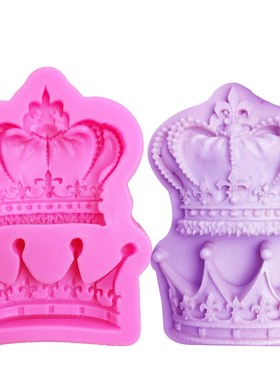 M0761 Royal crown silicone fandont mold Silica gel moulds cr