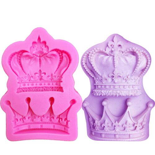 M0761 Royal crown silicone fandont mold Silica gel moulds cr