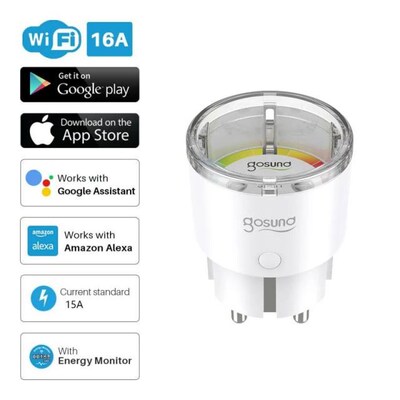 Gosund 15A Tuya Smart Plug Socket Smart Wifi Plug Socket Sma