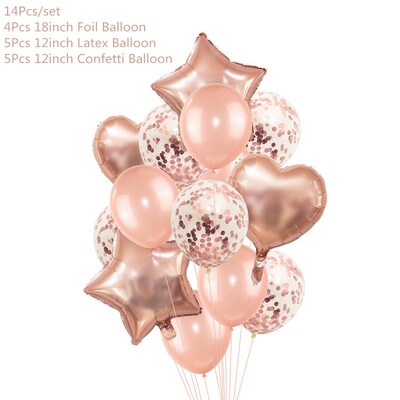 Rose Gold Confetti Baloons F Champagne Star oon Wedding Late