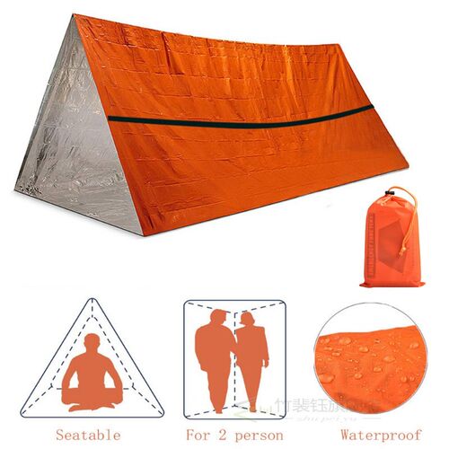 1Pc Emergency Shelter Tube Tent Windproof Thermal Emergency