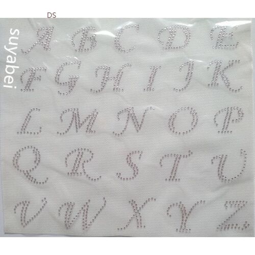 2 sheet /lot 52pc English letter patches iron on transfers m