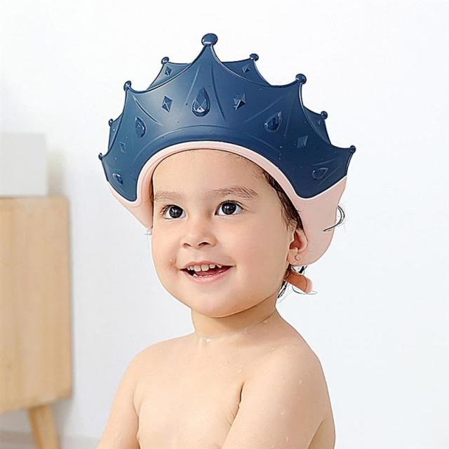 Adjustable Baby Shower Cap Crown Hair Wash Hat for Newborn I