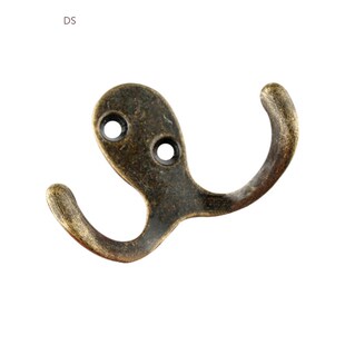 1PC Wall Coat Hooks Double Prong Robe Hook Rustic Hooks Retr