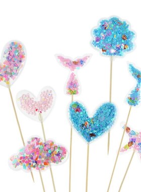 Bling Fairy PVC Cake Topper Unicorn Love Crown Cloud Shiny F