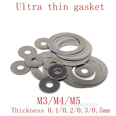 100pcs Stainless steel Flat Washer ltra thin gasket ltra-thi