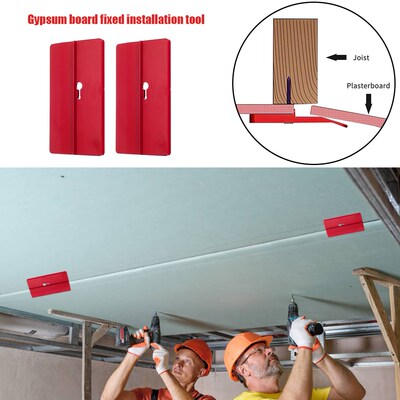 2pcs Ceiling Positioning Plate Plasterboard Fixing Board Sup