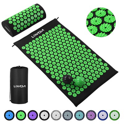 Home Gym Acupressure Mat and Pillow Set Massager Cushion Mas