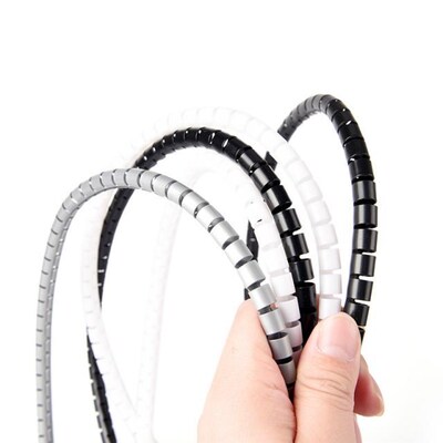 1M 8mm Spiral Wrap Sleeving Band Tube Cable Protector Line W