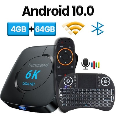 TrAnspeed Android 10.0 BlueTooTh TV Box GooGle Voice AssisTA