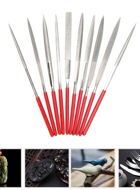 10pcs Diamond Needle File Set 160mm Length Rubble Handle Jew