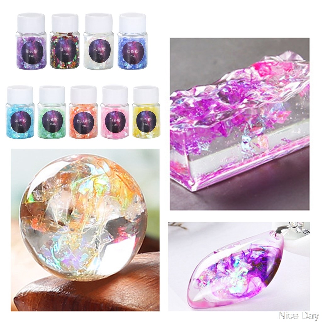 Colorful Shell Sugar Broken Pieces Flashing Debris Resin Mak