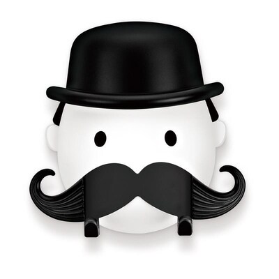 Moustache Shape Plastic Shaver Holder Bathroom Storage Rack