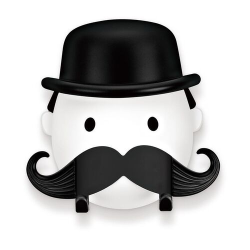 Moustache Shape Plastic Shaver Holder Bathroom Storage Rack