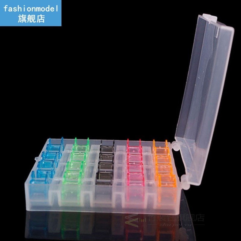 25 Pcs/Box Empty Bobbin Set DIY Crafting Sewing Machine Plas