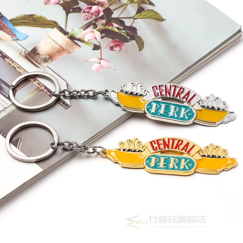 Friends TV Show Jewelry Key Chain Central Perk Coffee Time P