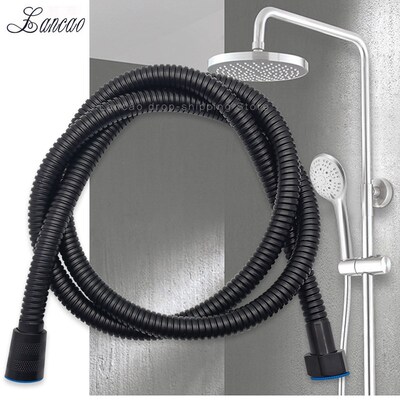Black Shower Hose 1.5/2 Meter Stainless Steel Plumbing Flexi