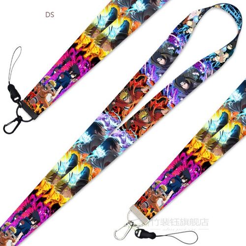 For 1pcs Anime Naruto Anime Funny Lanyard Keychain Colorful