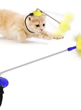 Collar Funny Cat Toy Feather Teasing Sticks Bells Interestin