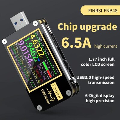 FNIRSI-FNB48 Digital Voltmeter Ammeter Current USB tester PD