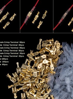 760PCS 2.8/4.8/6.3mm Female&Male Crimp Terminals Seal Spade