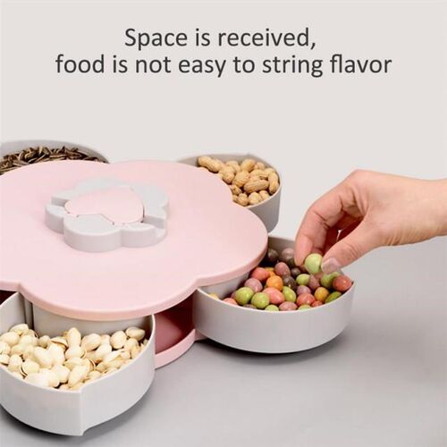 3D Dried Fruit Plate Rotating Fruit Plate Household Petal Sh
