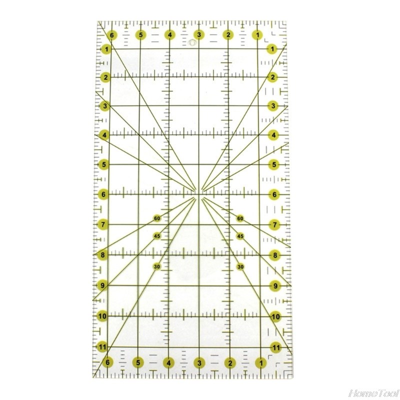 Quilting Ruler, Cut Acrylic Quilters' Ruler with Patented Do
